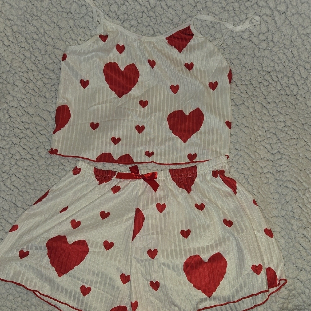 Womens Pajama Sets Ribbed Crop Cami Top and Elastic Waist Shorts